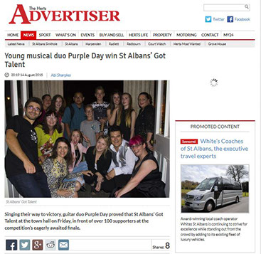 Herts Advertiser The Finel 2015